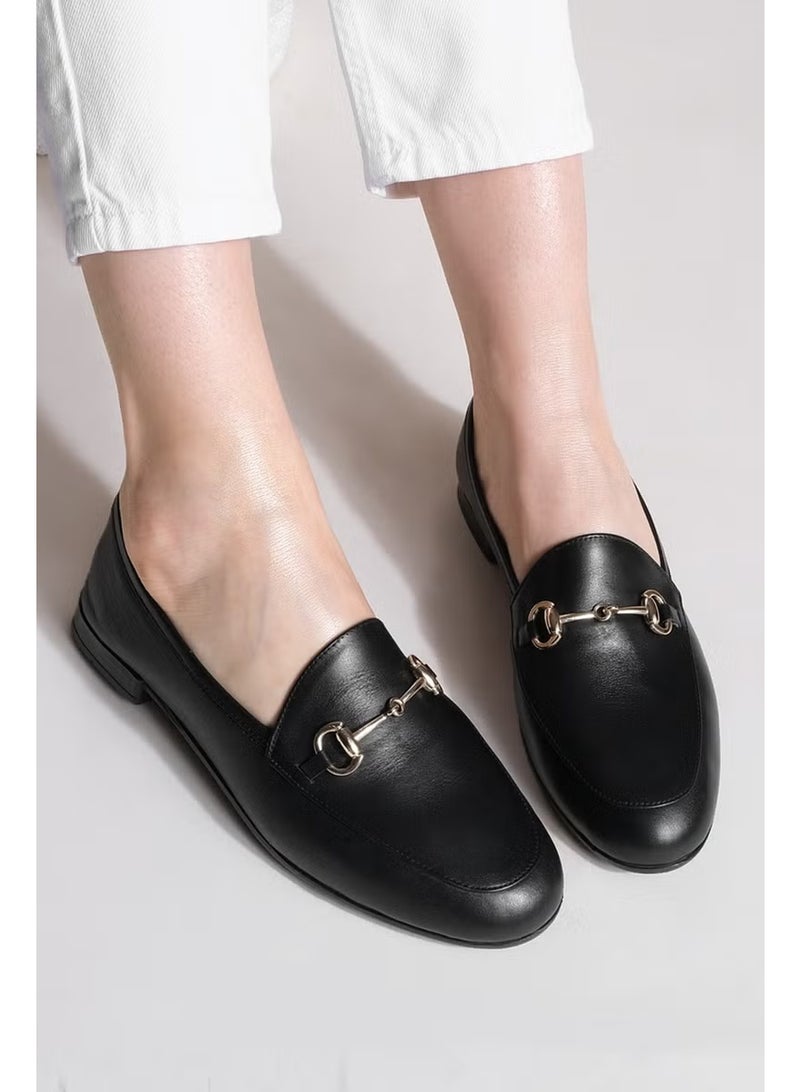 MARJIN Margin Women's Genuine Leather Chain Loafer Casual Shoes Tanle - Image 1